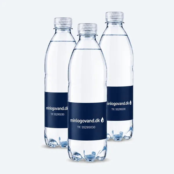 Mineralvand 0,5L Premium med firmalogo — plastflaske